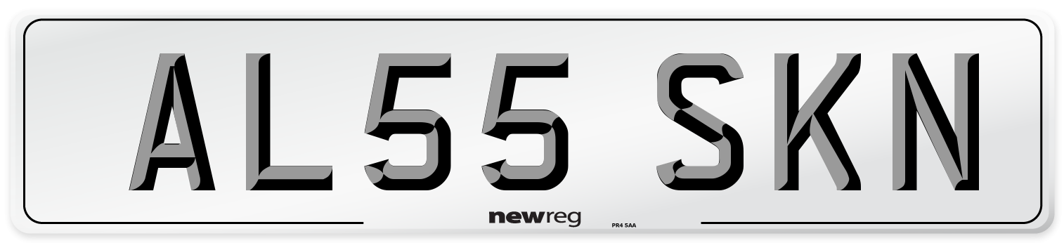 AL55 SKN Number Plate from New Reg